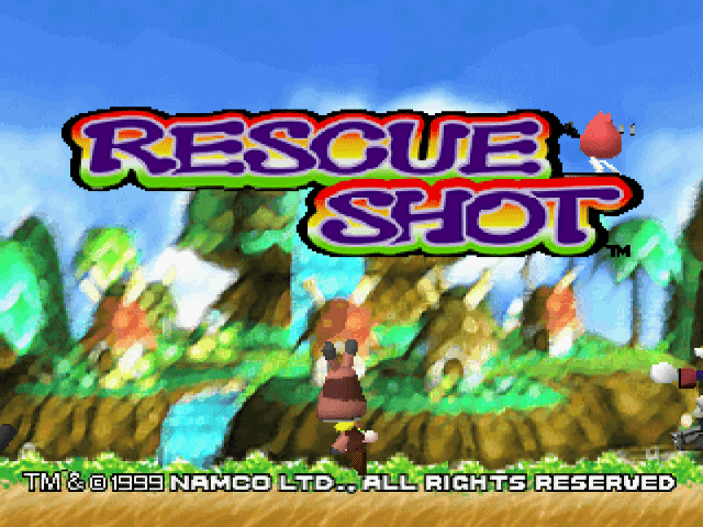 Rescue Shot title screen for Playstation